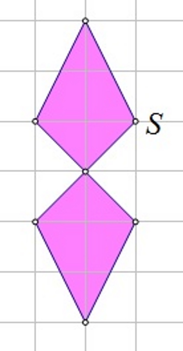 Na slici su dva sukladna osnosimetrična četverokuta sa jednim vrhom zajedničkim  i točkom S u drugom vrhu