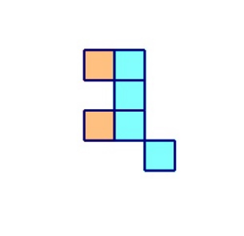 Na slici je prikaz šest sukladnih kvadrata, četiri u nizu i dva s iste strane