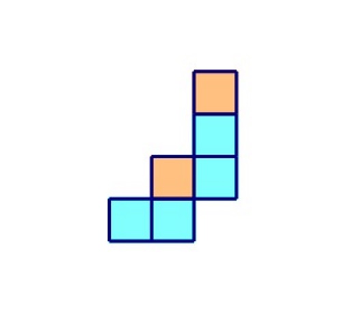 Na slici je šest sukladnih kvadrata dva para spojenih