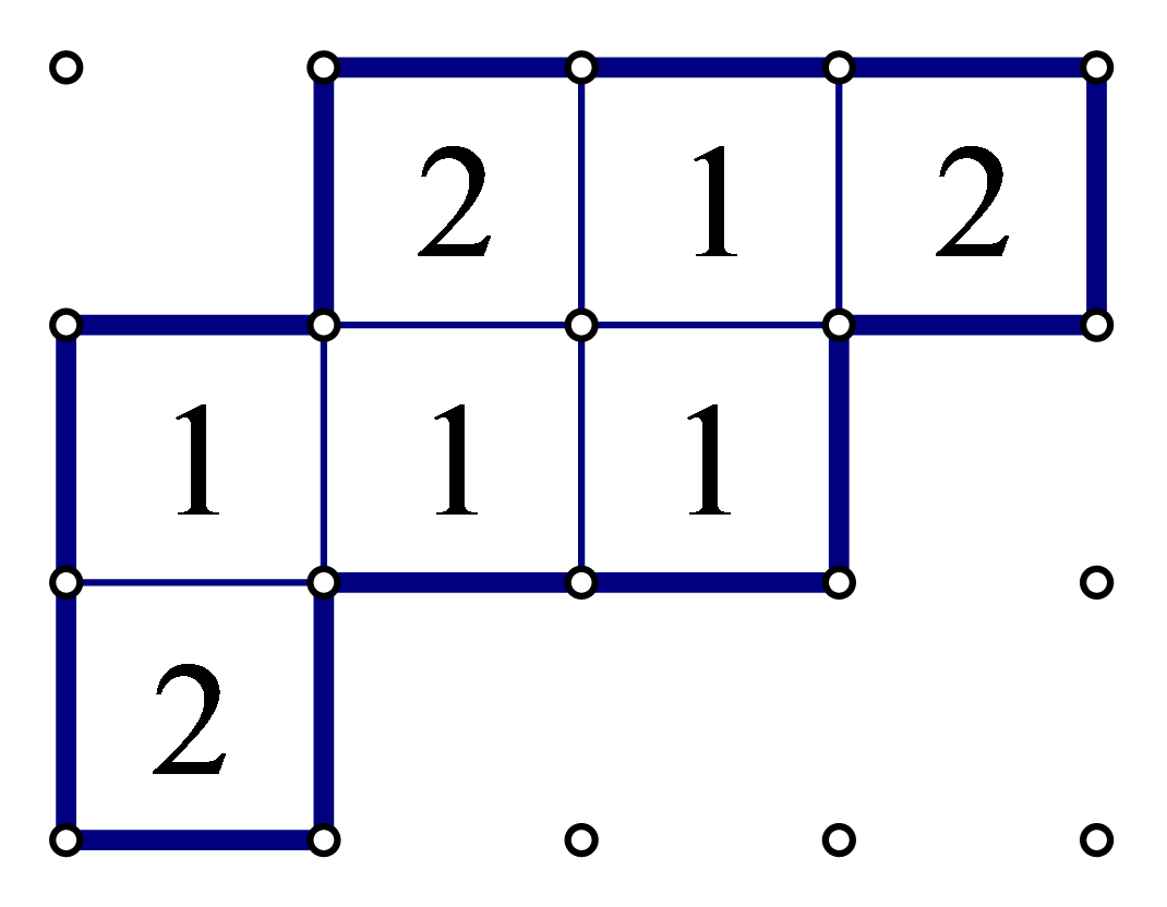 Slika prikazuje plan gradnje građevine od kockica.