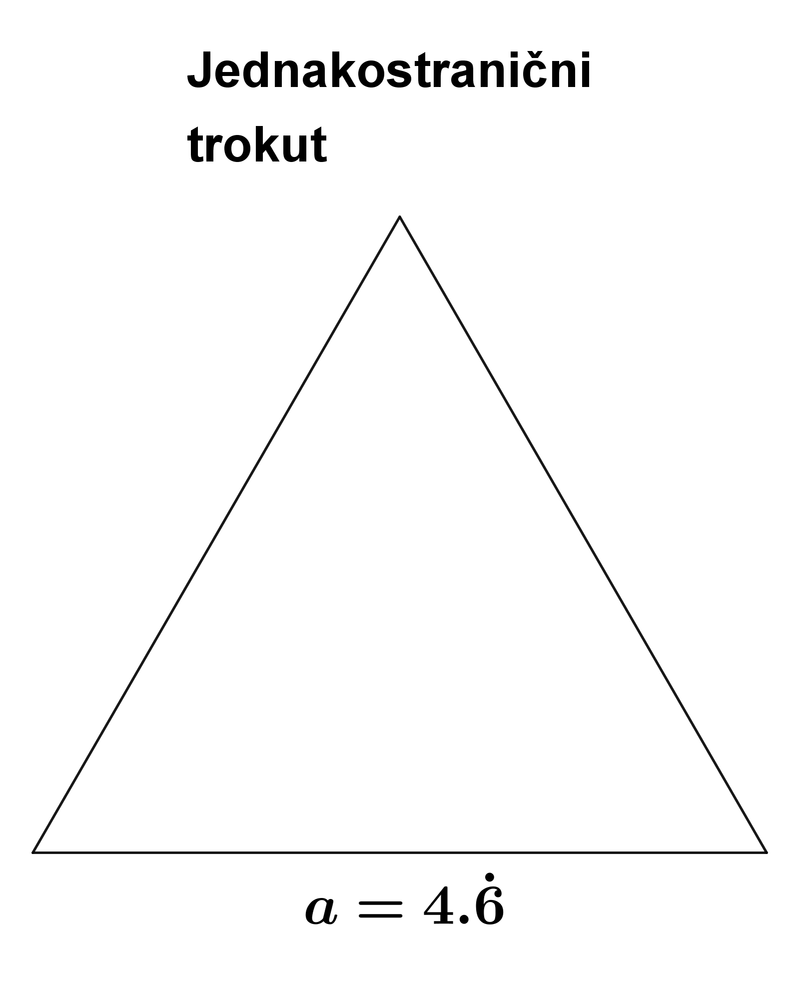 Na slici je jednakostranični trokut stranice 14/3