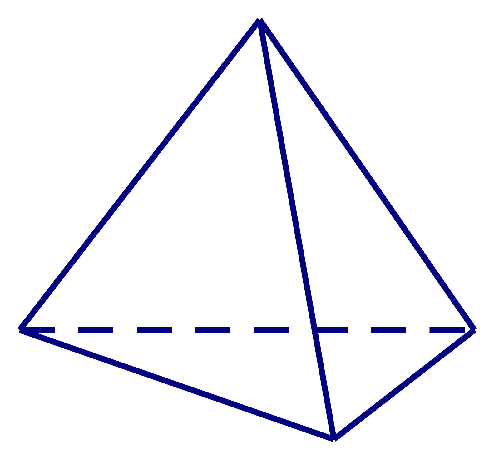 Na slici je prikazan tetraedar.