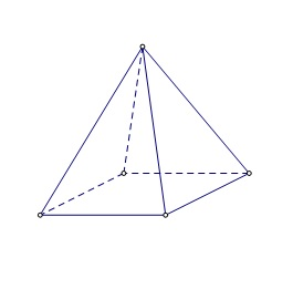 Na slici je pravilna četverostrana piramida