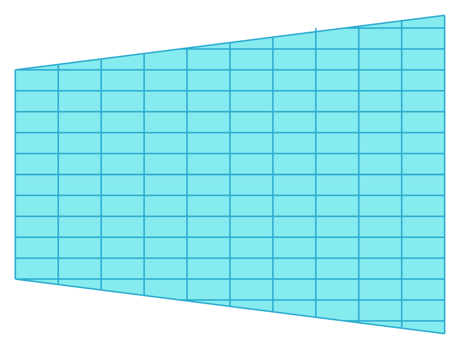 Slika fotonaponske ćelije oblika jednakokračnog trapeza
