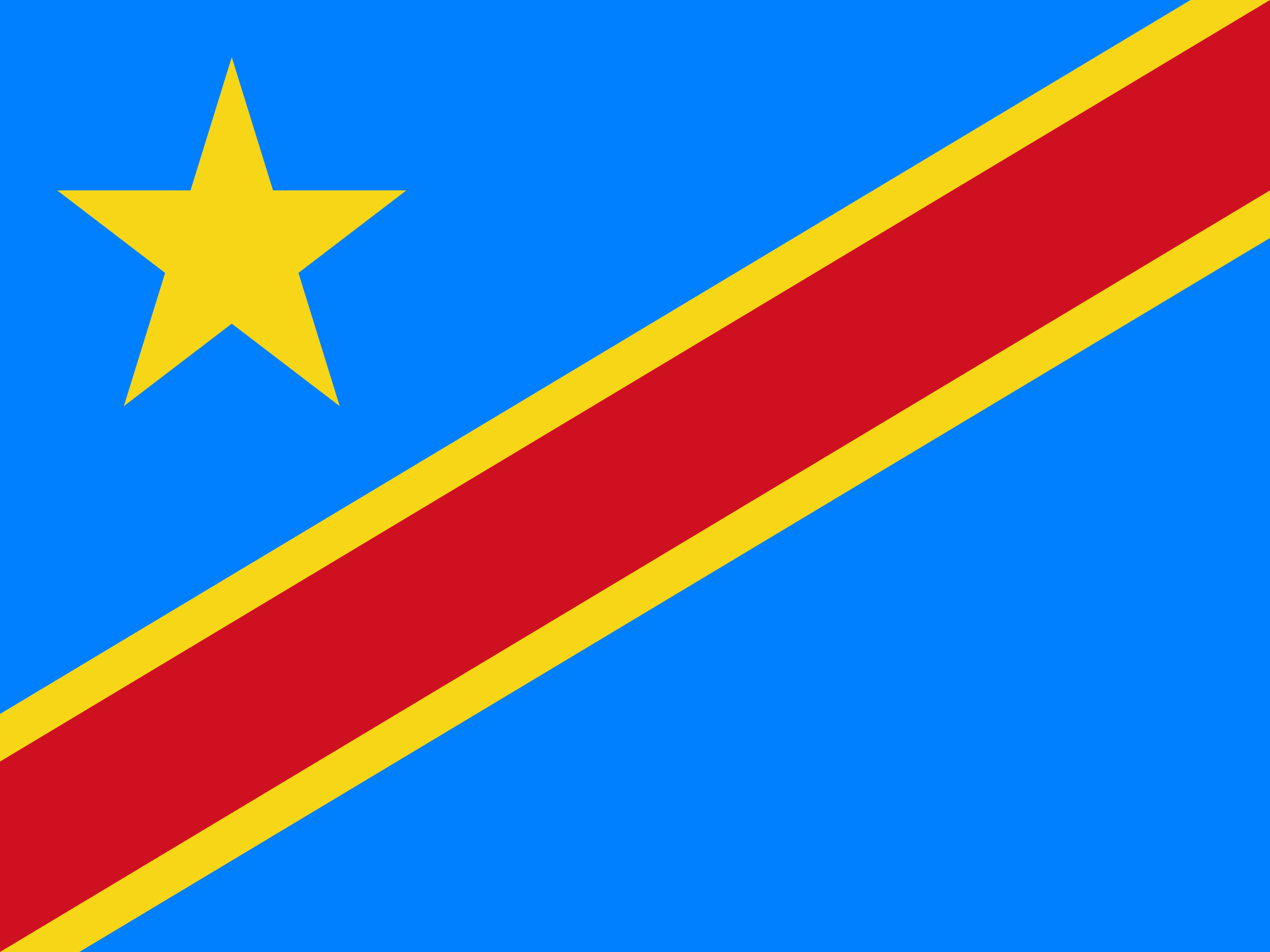Na slici je zastava Demokratske republike Kongo
