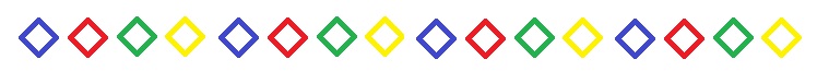 Slika prikazuje niz naizmjenično plavih, crvenih, zelenih i žutih kvadratića