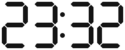 Na slici je vrijeme 23:32 zapisano na digtalnom satu za koje treba odrediti je su li brojke centralnosimetrične