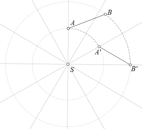 Slika prikazuje Dužinu AB i A'B' koje nisu rotirane slike