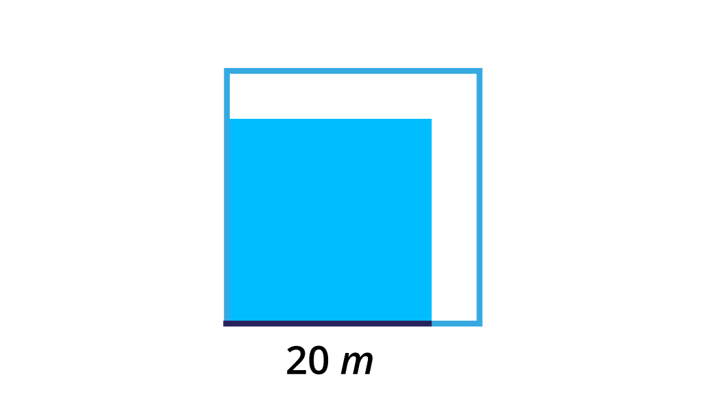 Prikaz igrališta oblika kvadrata