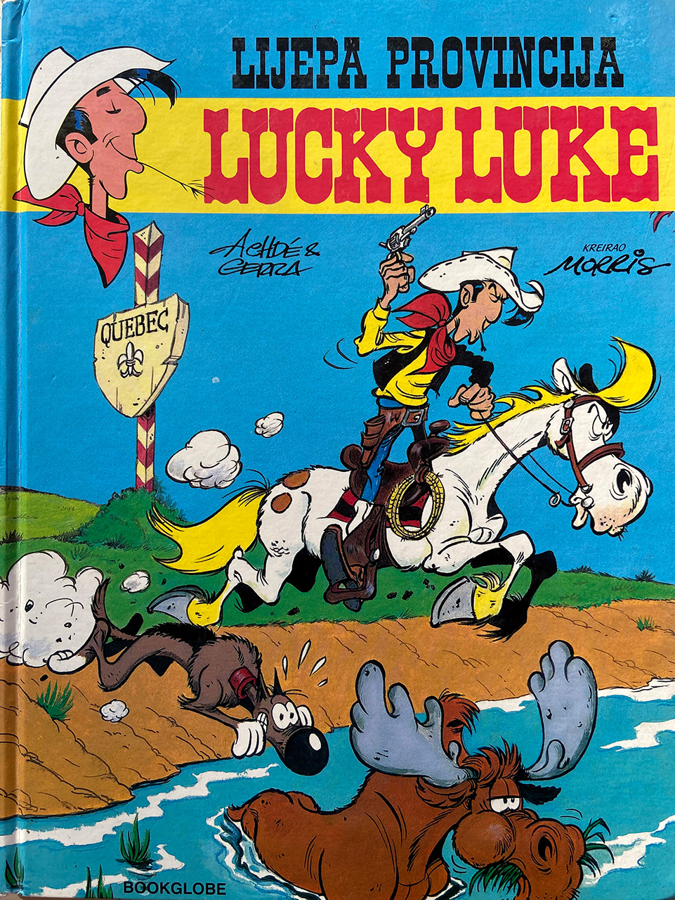 Naslovnica stripa o Lucky Lukeu.