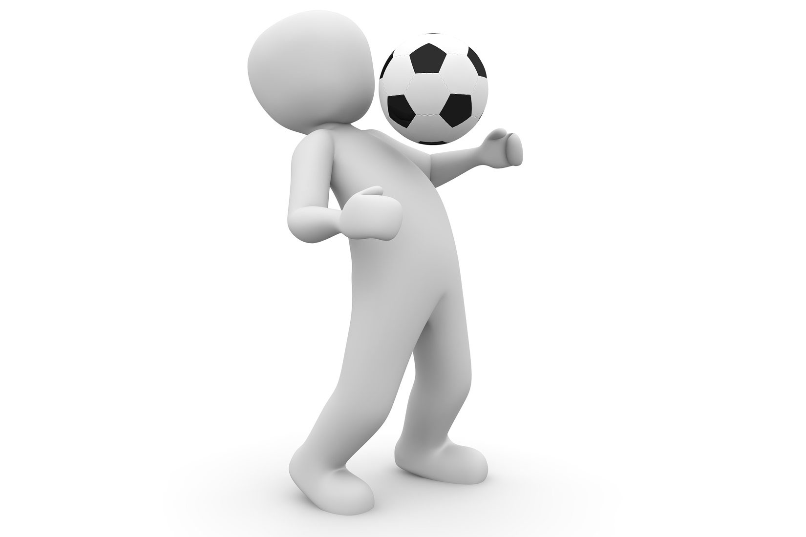 Ifografika osobe koja se igra nogometnom loptom
