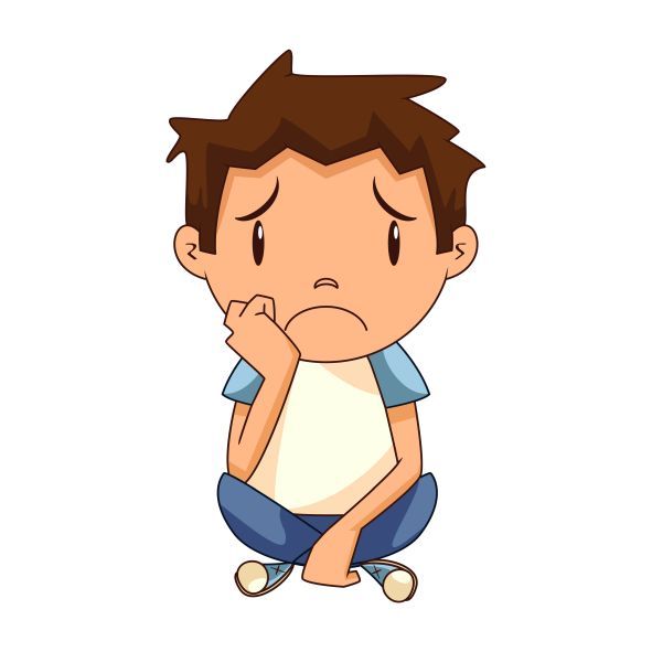 Na ilustraciji je prikazan dječak tužna izraza lica.